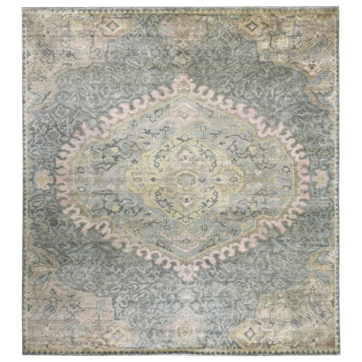 Blue Alchemy Traditional Silk Rug - 10' x 11'1"