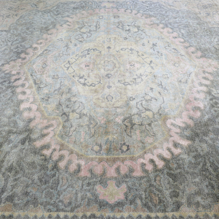 Blue Alchemy Traditional Silk Rug - 10' x 11'1"