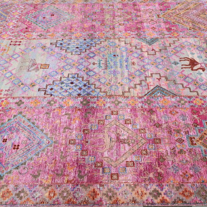 Pink Alchemy Traditional Wool Blend Rug - 7'10" x 10'2"