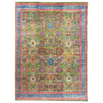 Green Alchemy Traditional Silk Wool Blend Rug - 9'9" x 13'10"