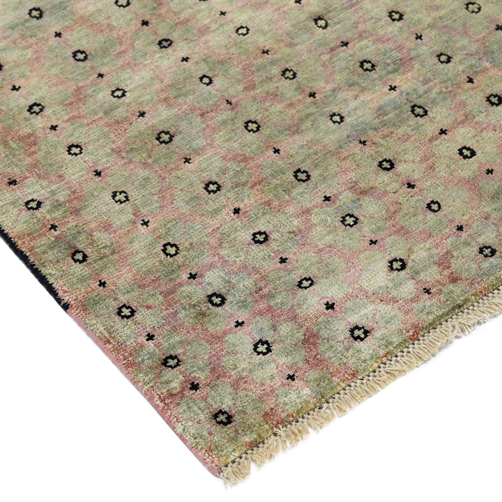 Beige Alchemy Traditional Silk Wool Blend Runner - 2' x 6'2"