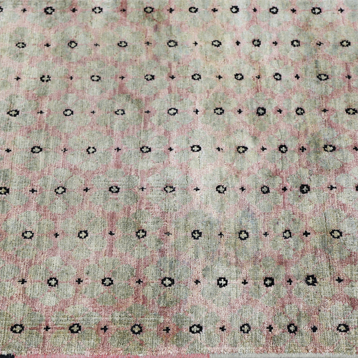 Beige Alchemy Traditional Silk Wool Blend Runner - 2' x 6'2"