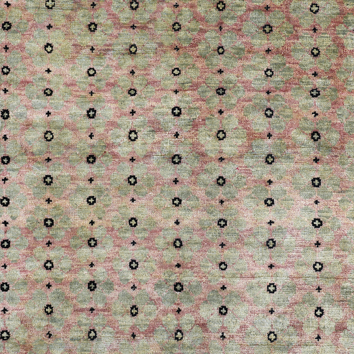 Beige Alchemy Traditional Silk Wool Blend Runner - 2' x 6'2"