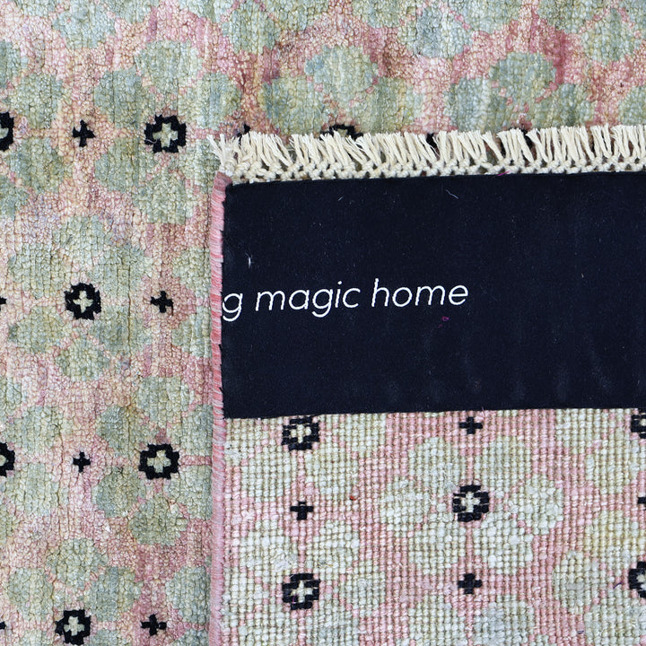 Beige Alchemy Traditional Silk Wool Blend Runner - 2' x 6'2"