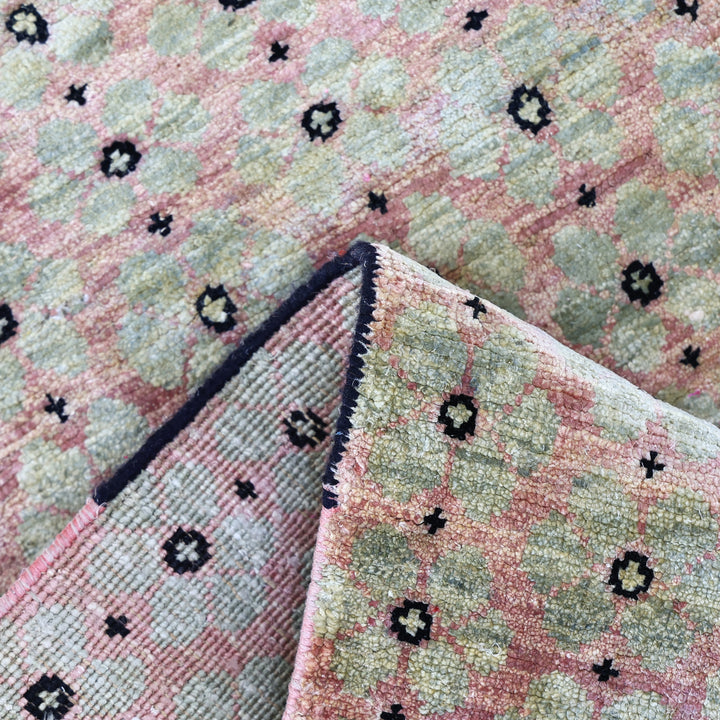 Beige Alchemy Traditional Silk Wool Blend Runner - 2' x 6'2"