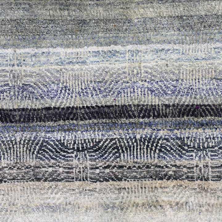 Blue Alchemy Transitional Silk Runner - 2'11" x 21'