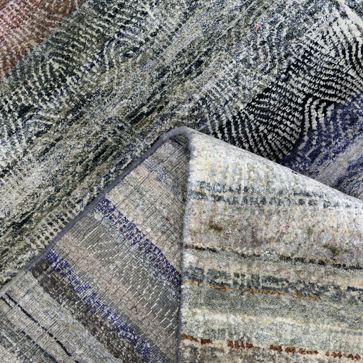 Blue Alchemy Transitional Silk Runner - 2'11" x 21'