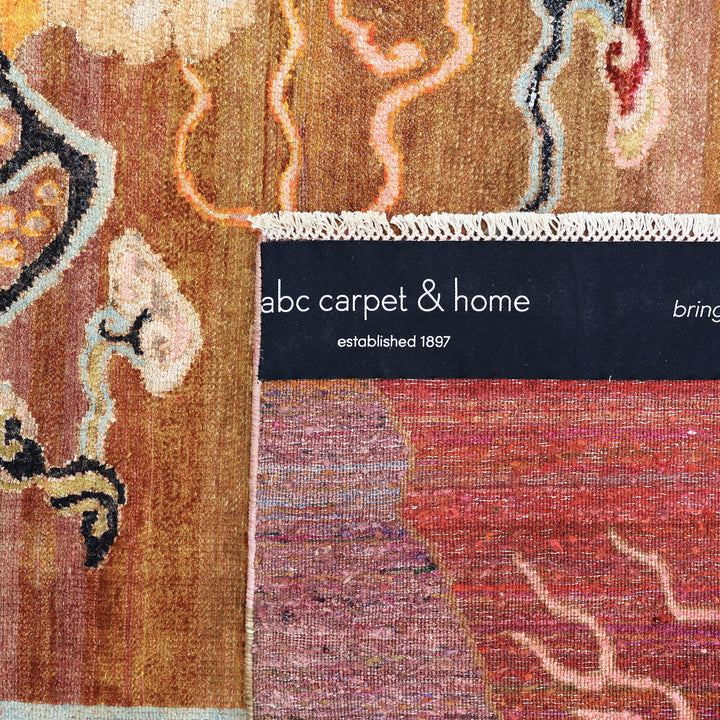 Red Alchemy Traditional Silk Wool Blend Rug - 8' x 7'11"