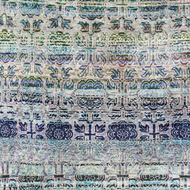 Blue Alchemy Transitional Silk Runner - 2'11" x 5'10"