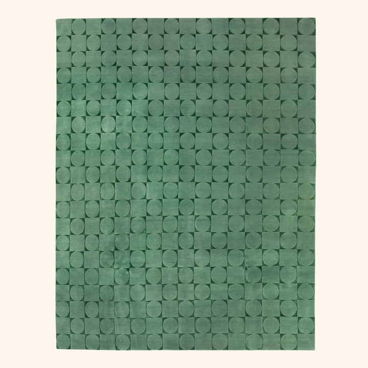 Contemporary Tibetan Wool Silk Blend - 8' x 10' Sage