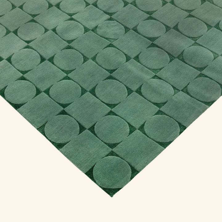 Contemporary Tibetan Wool Silk Blend - 8' x 10' Sage