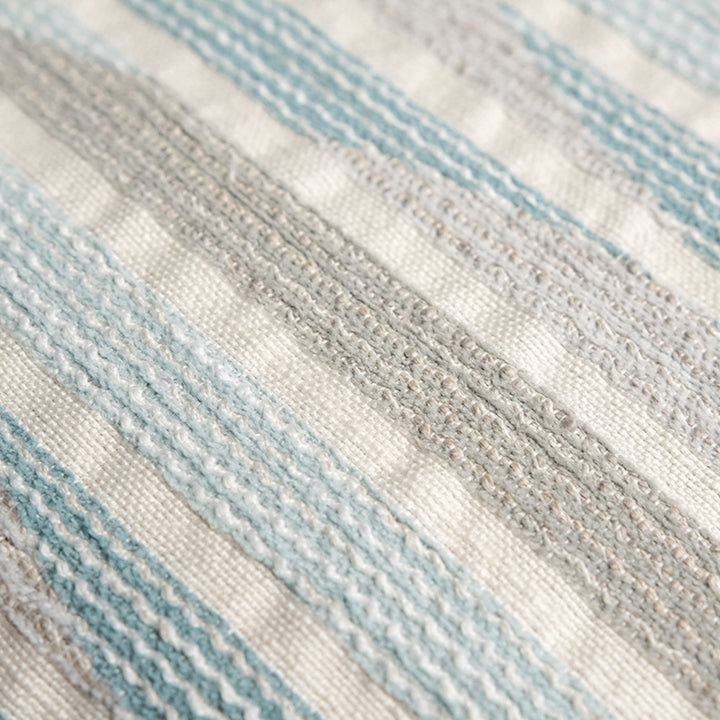 Stripe Ogee Performance Lumbar Pillow Aqua