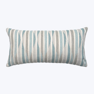 Stripe Ogee Performance Lumbar Pillow Aqua