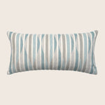 Stripe Ogee Performance Lumbar Pillow Aqua