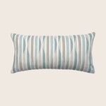 Stripe Ogee Performance Lumbar Pillow Aqua