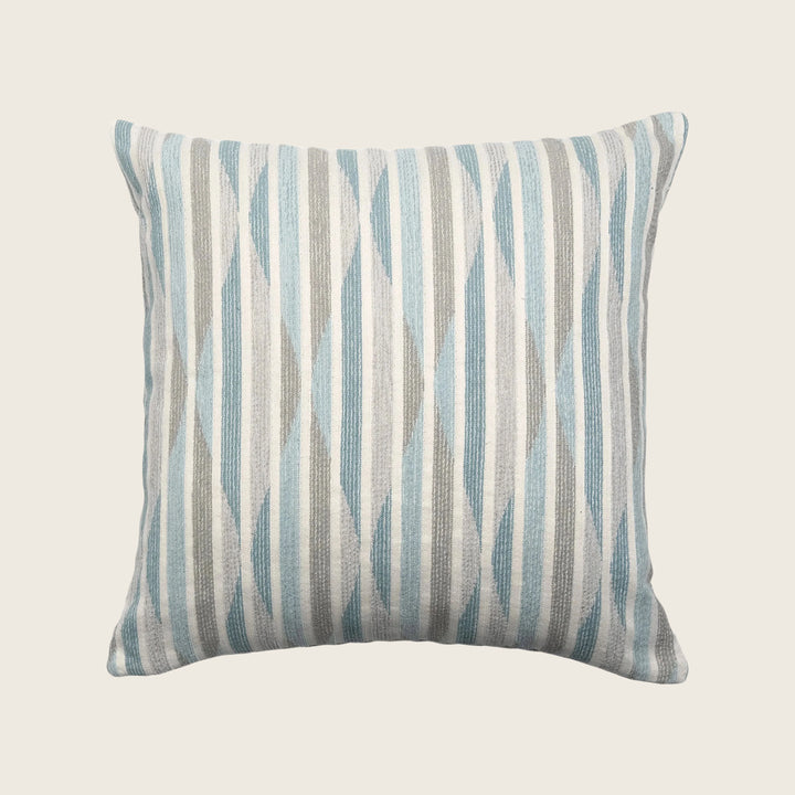 Stripe Ogee Performance Pillow Aqua