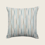 Stripe Ogee Performance Pillow Aqua