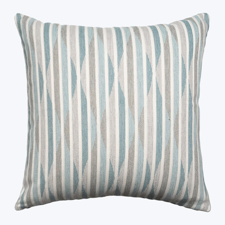 Stripe Ogee Performance Pillow Aqua 22" x 22"