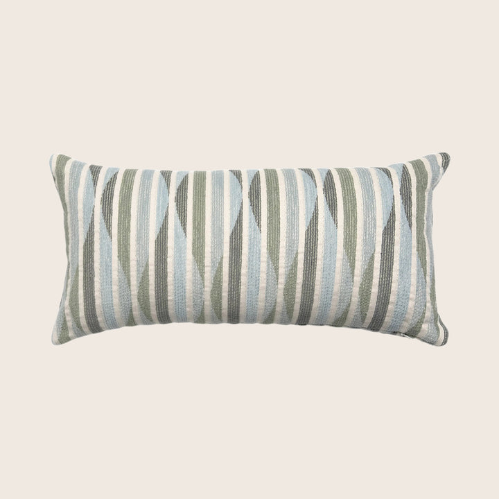 Stripe Ogee Performance Lumbar Pillow Mist