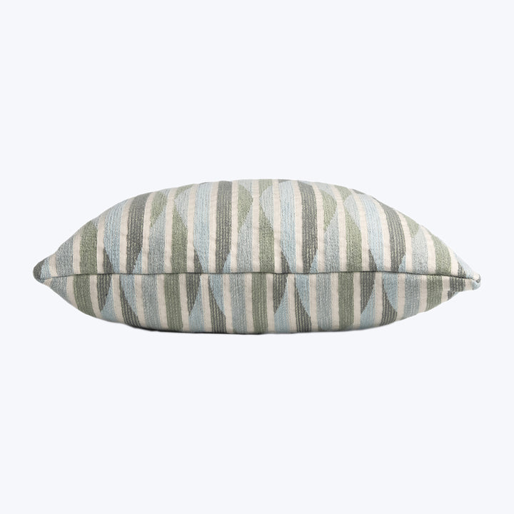 Stripe Ogee Performance Pillow Mist 18" x 18"