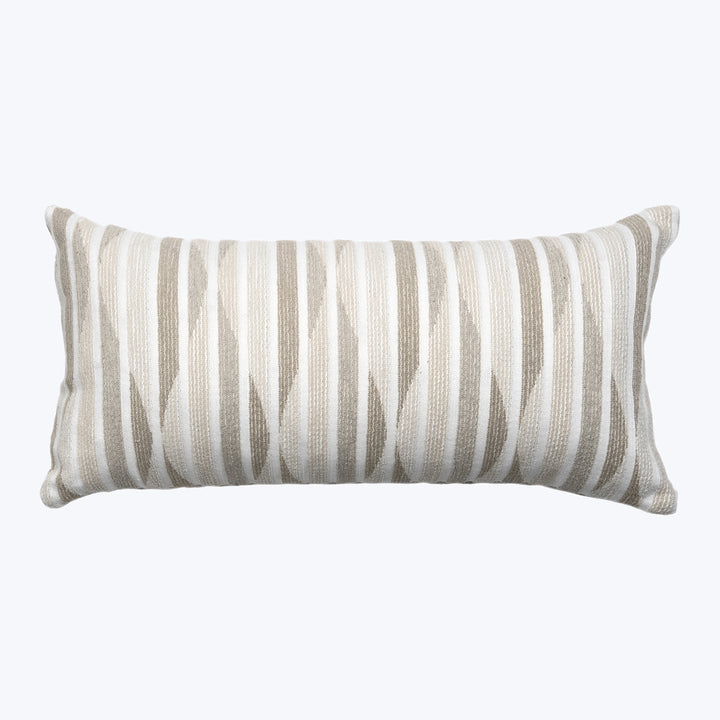 Stripe Ogee Performance Lumbar Pillow Pebble