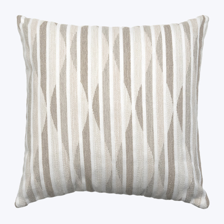 Stripe Ogee Performance Pillow Pebble 18" x 18"