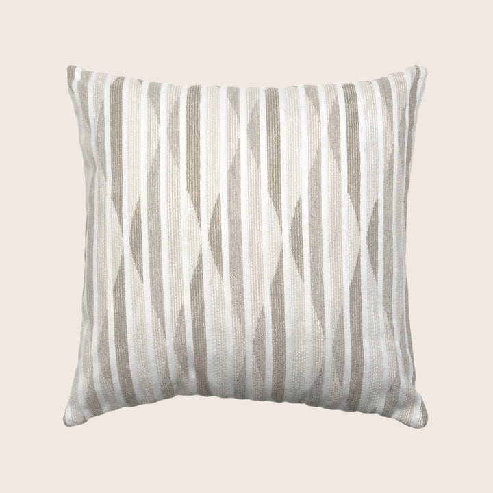 Stripe Ogee Performance Pillow Pebble
