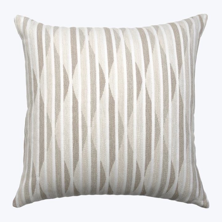 Stripe Ogee Performance Pillow Pebble 22" x 22"