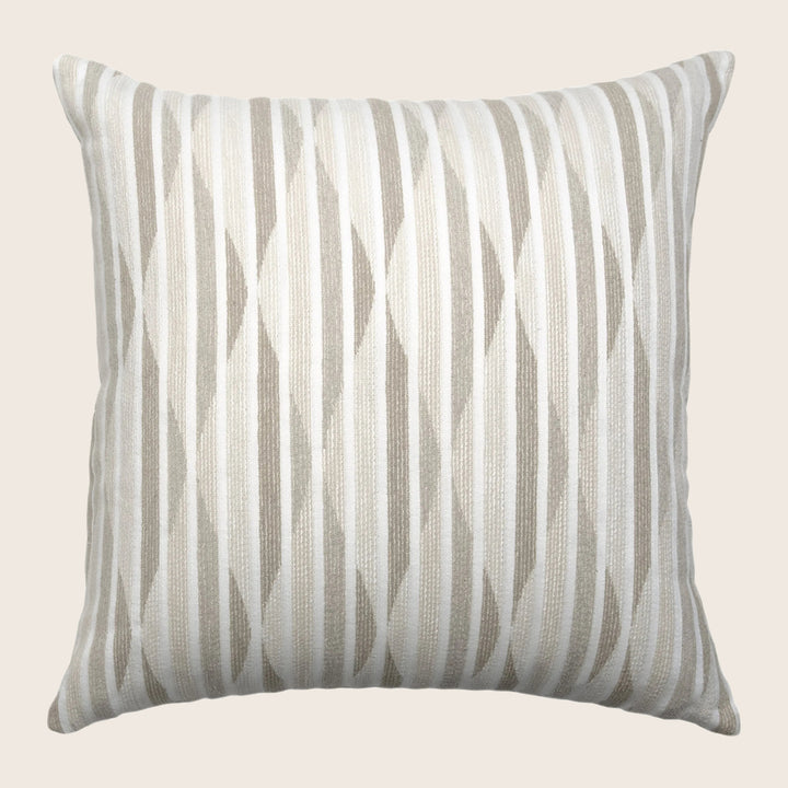 Stripe Ogee Performance Pillow Pebble