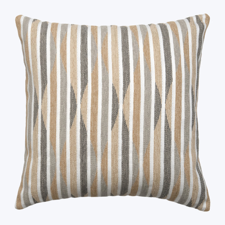 Stripe Ogee Performance Pillow Shell 18" x 18"