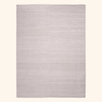 White & Pink Solid Saree Silk Kilim Rug - 10' x 14'