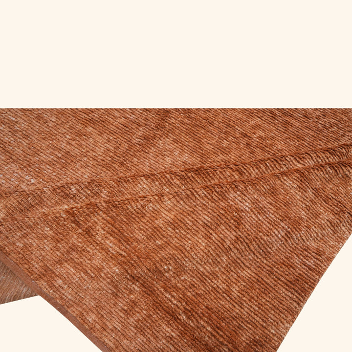 Solid Wool Silk Blend Rug - 10' x 14' Gold