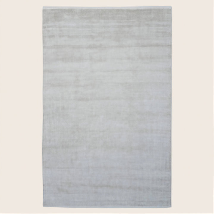 Solid Saree Silk Rug Light Beige / 6x9