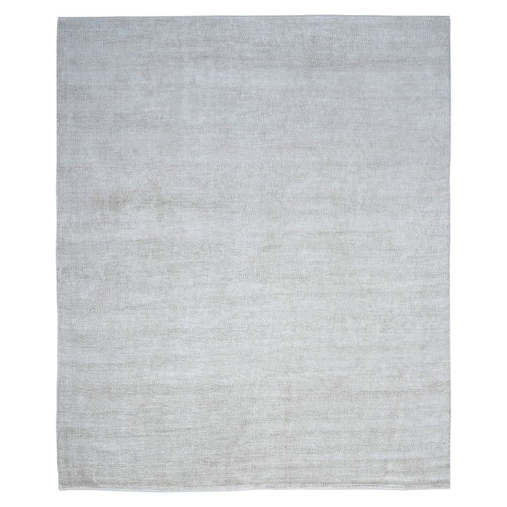 Solid Saree Silk Rug Light Beige / 8x10