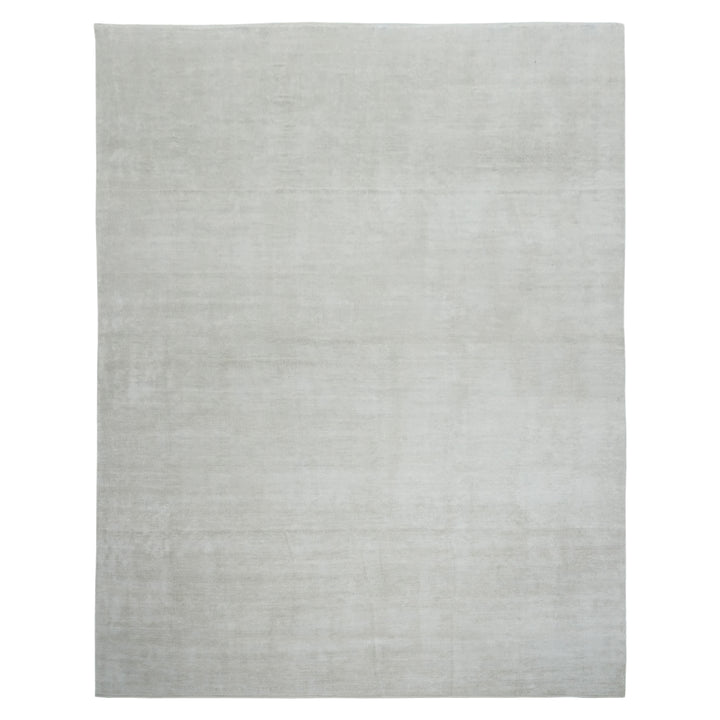 Solid Saree Silk Rug Light Beige / 15x24