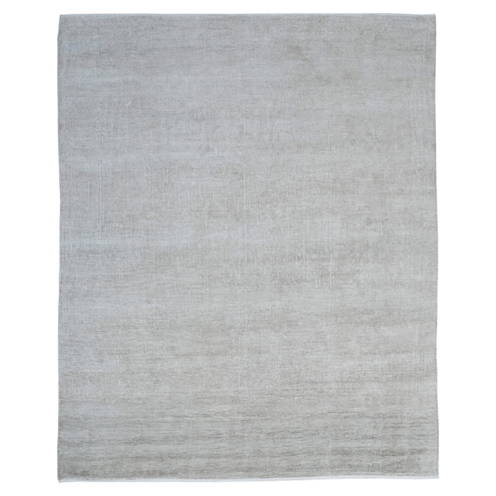 Solid Saree Silk Rug Beige / 8x10