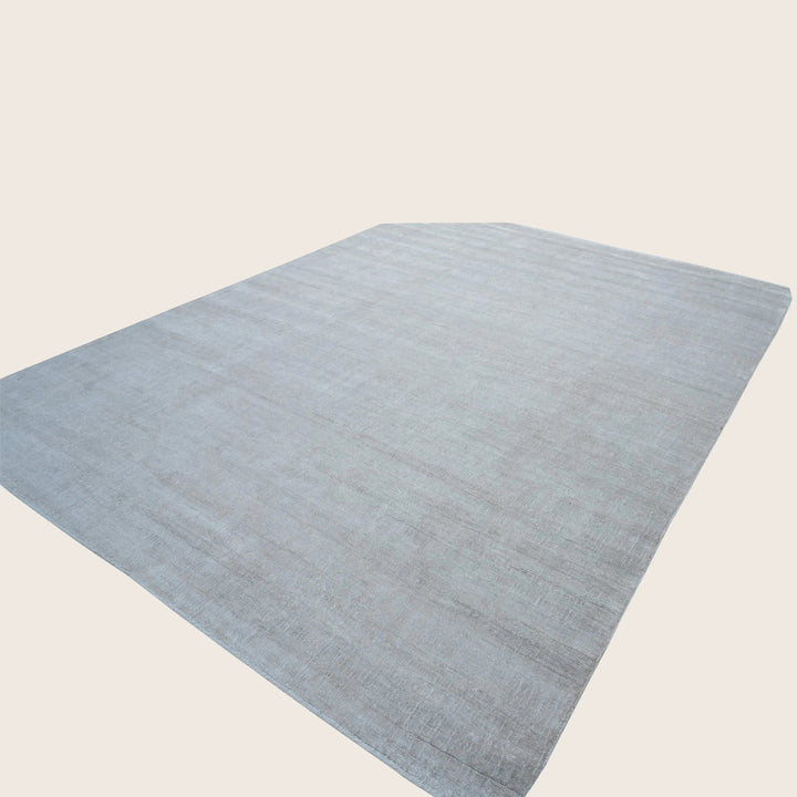 Solid Saree Silk Rug Beige / 9x12