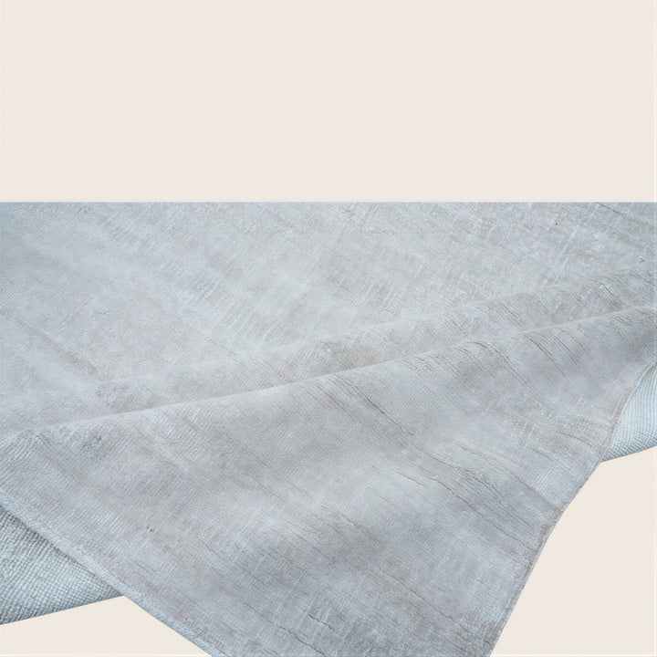 Solid Saree Silk Rug Beige / 9x12