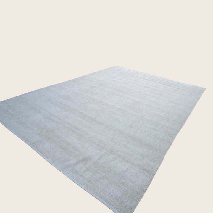 Solid Saree Silk Rug Beige / 10x14