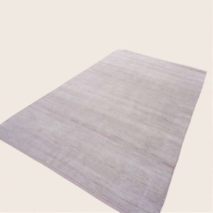 Solid Saree Silk Rug Soft Pink / 6x9
