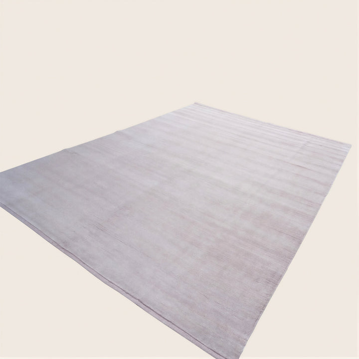 Solid Saree Silk Rug Soft Pink / 9x12