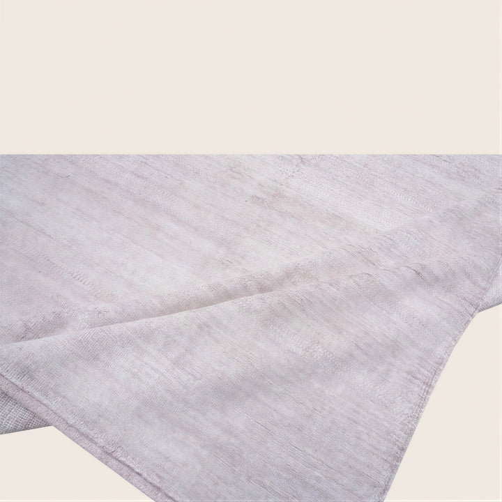 Solid Saree Silk Rug Soft Pink / 9x12
