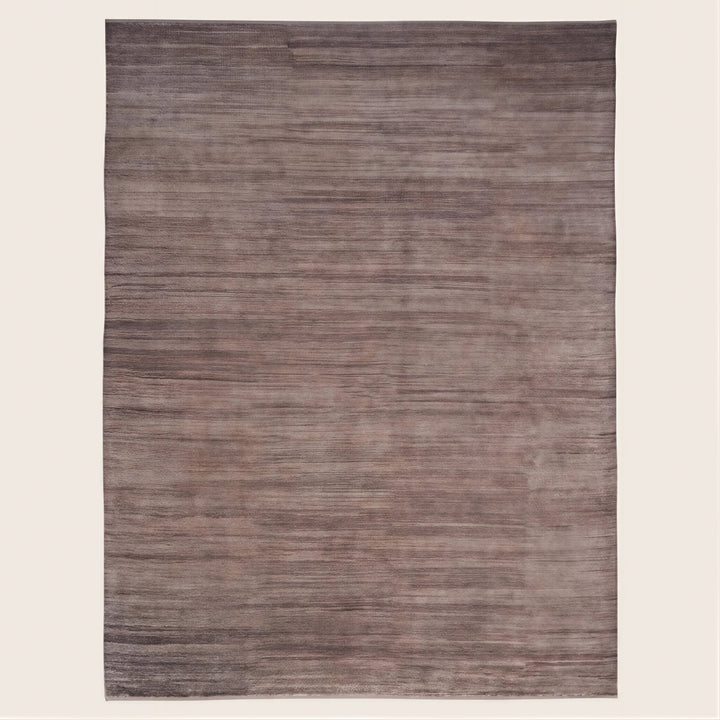 Solid Saree Silk Rug Dark Brown / 10x14