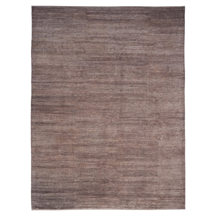 Solid Saree Silk Rug Dark Brown / 10x14