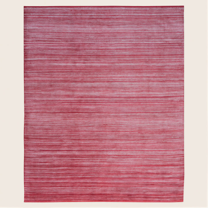 Solid Saree Silk Rug Red / 9x12
