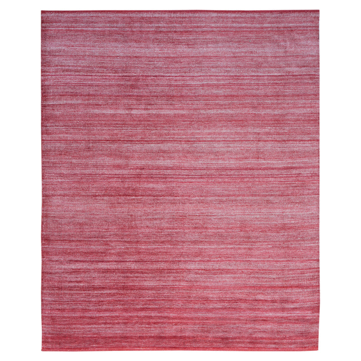 Solid Saree Silk Rug Red / 9x12