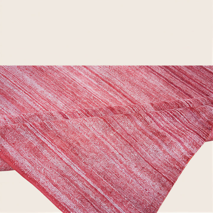 Solid Saree Silk Rug Red / 9x12
