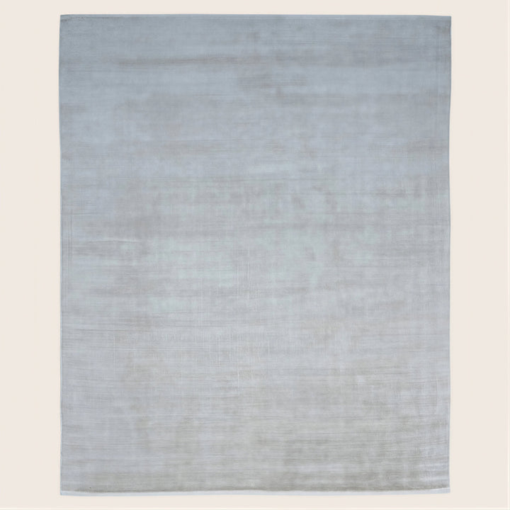 Solid Saree Silk Rug Light Beige / 9x12