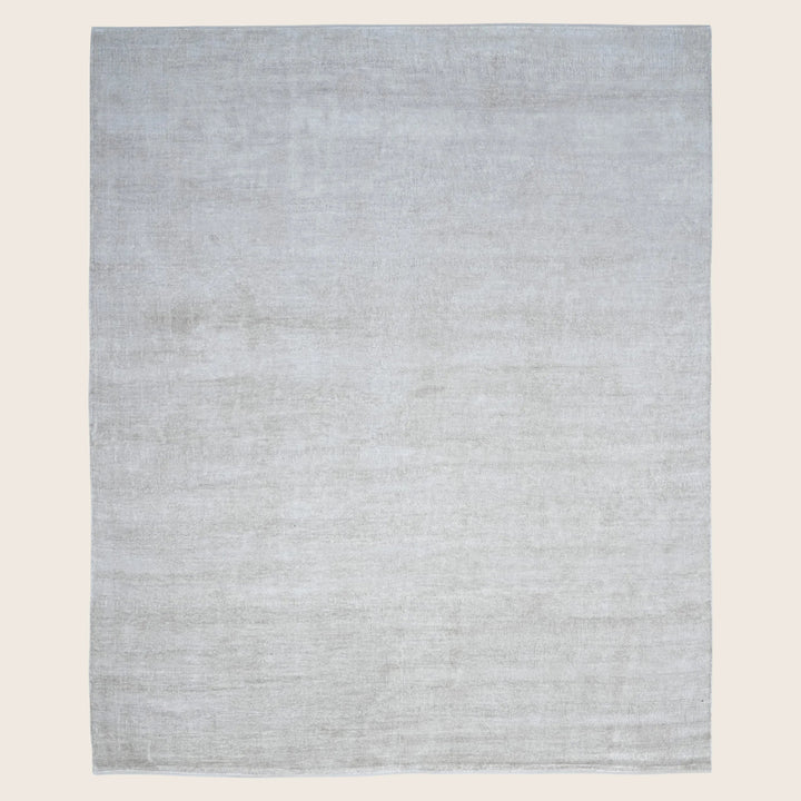 Solid Saree Silk Rug Light Beige / 9x12