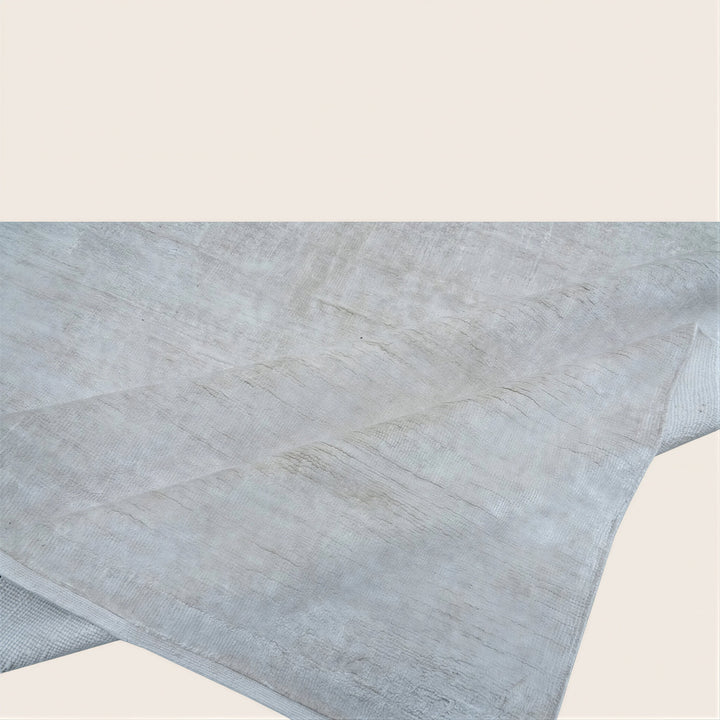 Solid Saree Silk Rug Light Beige / 9x12